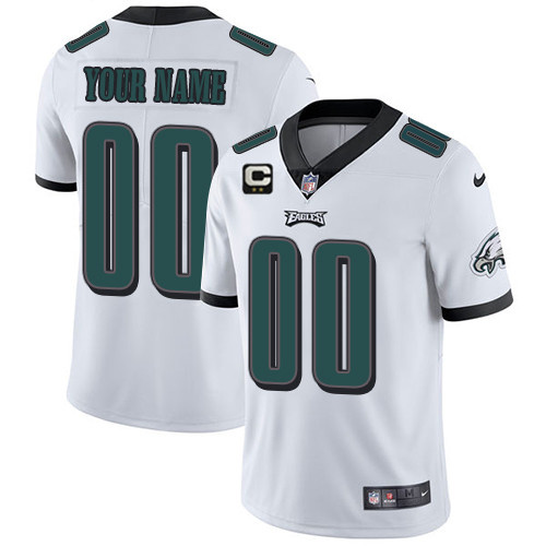 Men's Philadelphia Eagles ACTIVE PLAYER Custom White With 2-star C Patch Vapor Limited Stitched Football Jersey Men's Philadelphia Eagles ACTIVE PLAYER Custom White With 2-star C Patch Vapor Limited Stitched Football Jersey